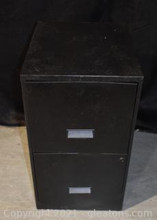 Two-Drawer Metal Filing Cabinet with Keys